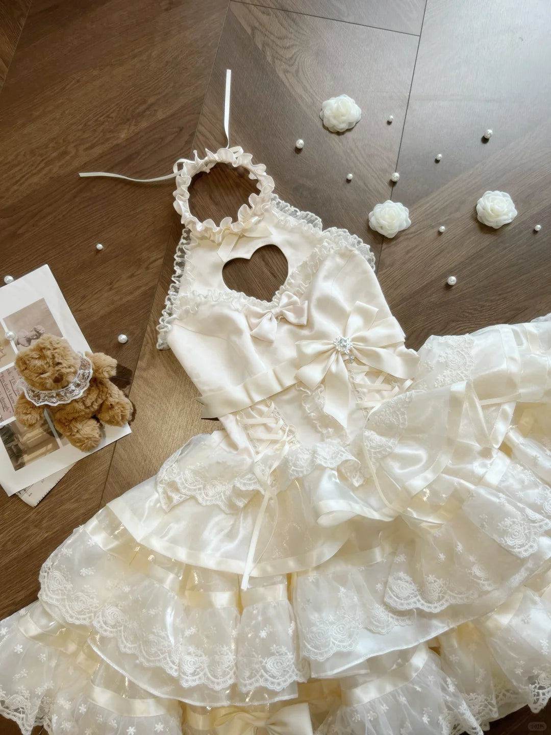 Flying Diary Girls Heart Pounding Cream Lolita Dress - Sugarplum Store