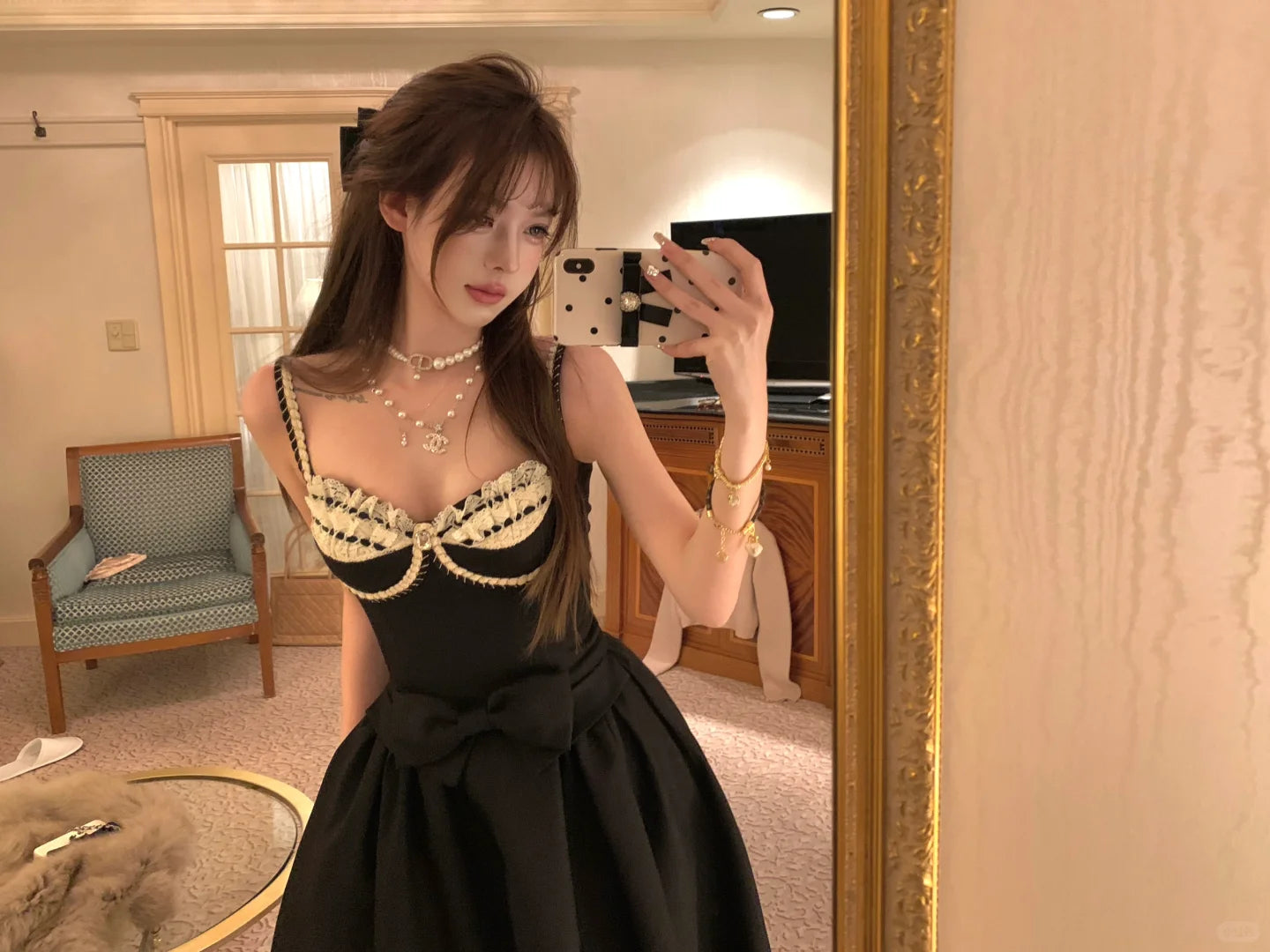 Lazy Girl Luxurious Soft Pink Black Maxi Dress - Sugarplum Store