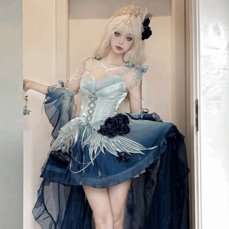 Meow Fruit Swan Fantasy 1.0 Princess Elegant Prom Dress – Sugarplum Store