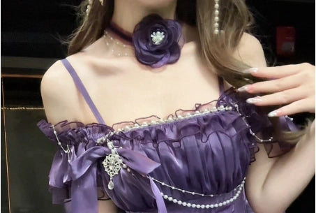 Meow Fruit Brilliant Galaxy Princess Elegant Prom Dress - Sugarplum Store