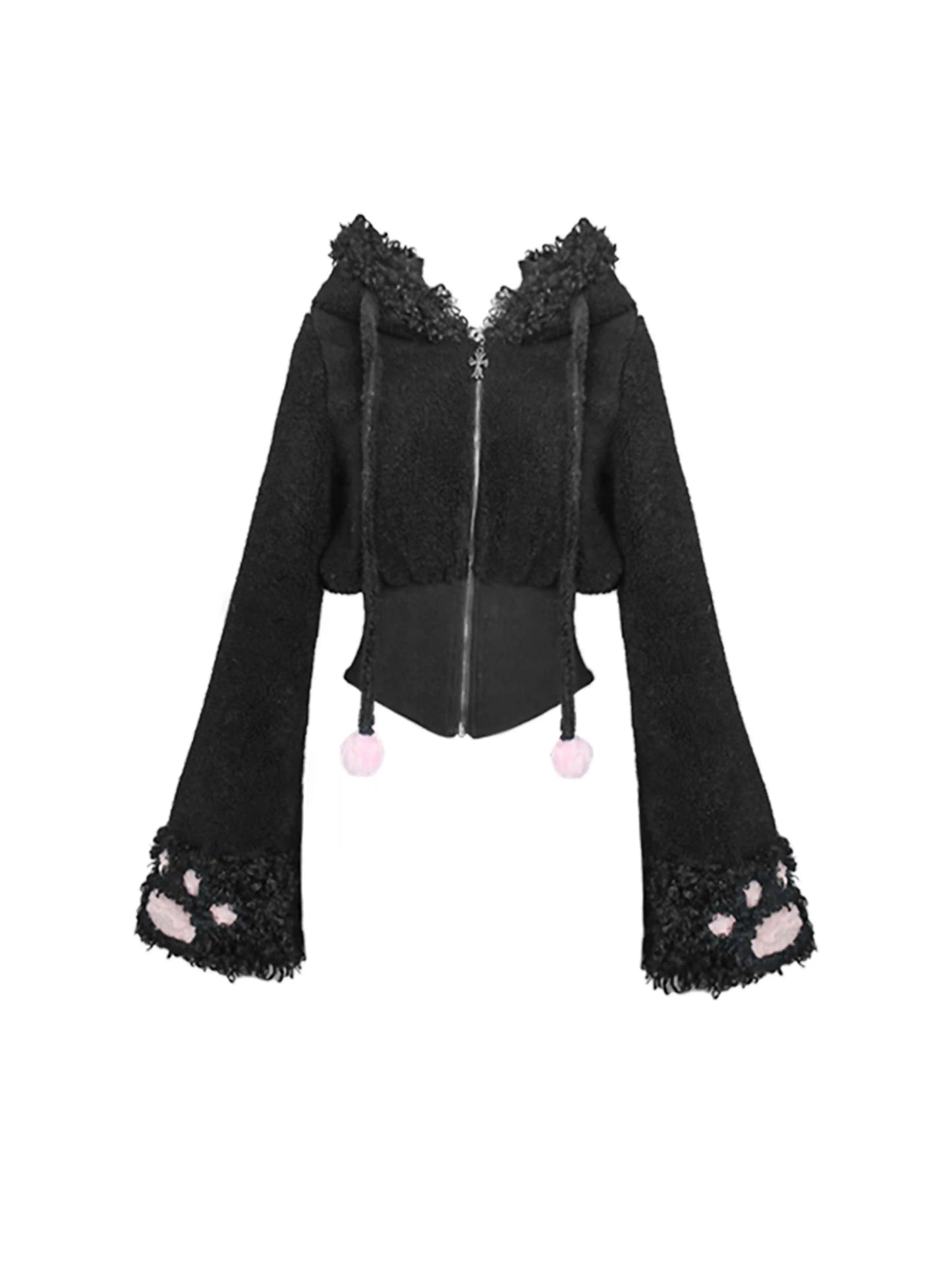 Serendipity Comic Black Cat Jacket & Bodysuit Rompers Two Piece Set - Sugarplum Store