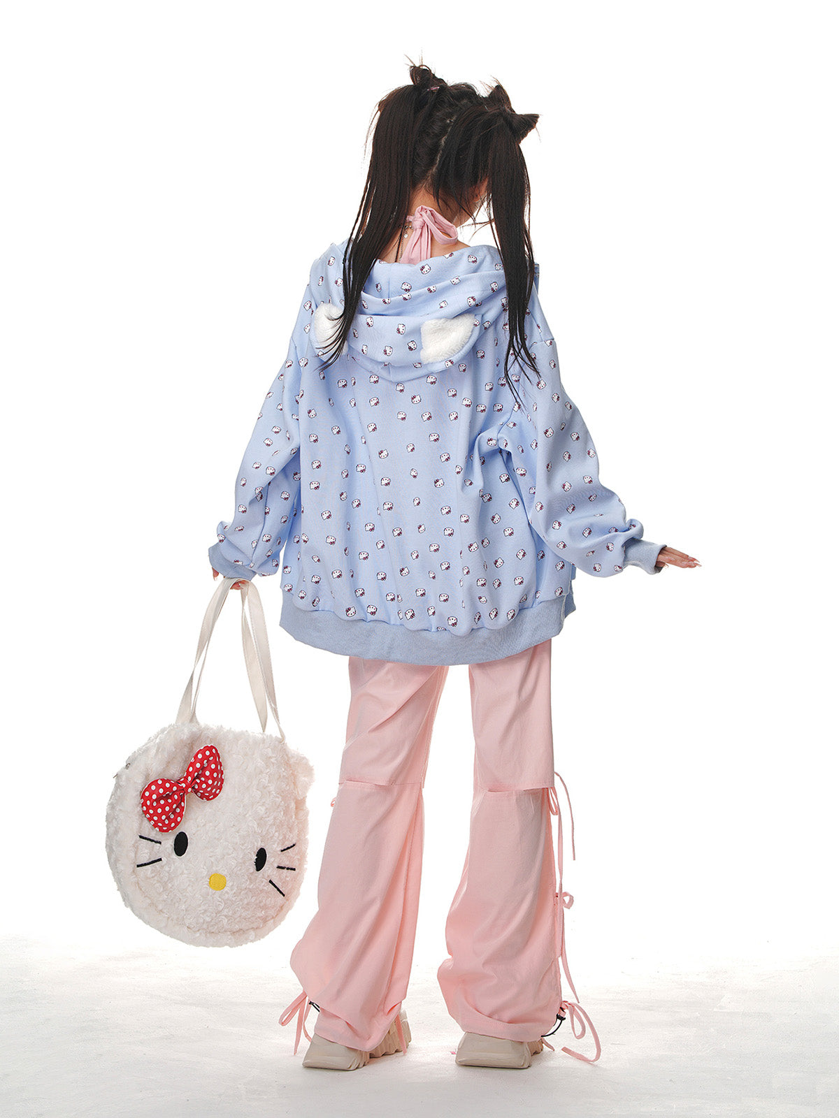 Young Eyes Sweet Kitty Pink Blue Cat Ears Jacket Hoodie - Sugarplum Store