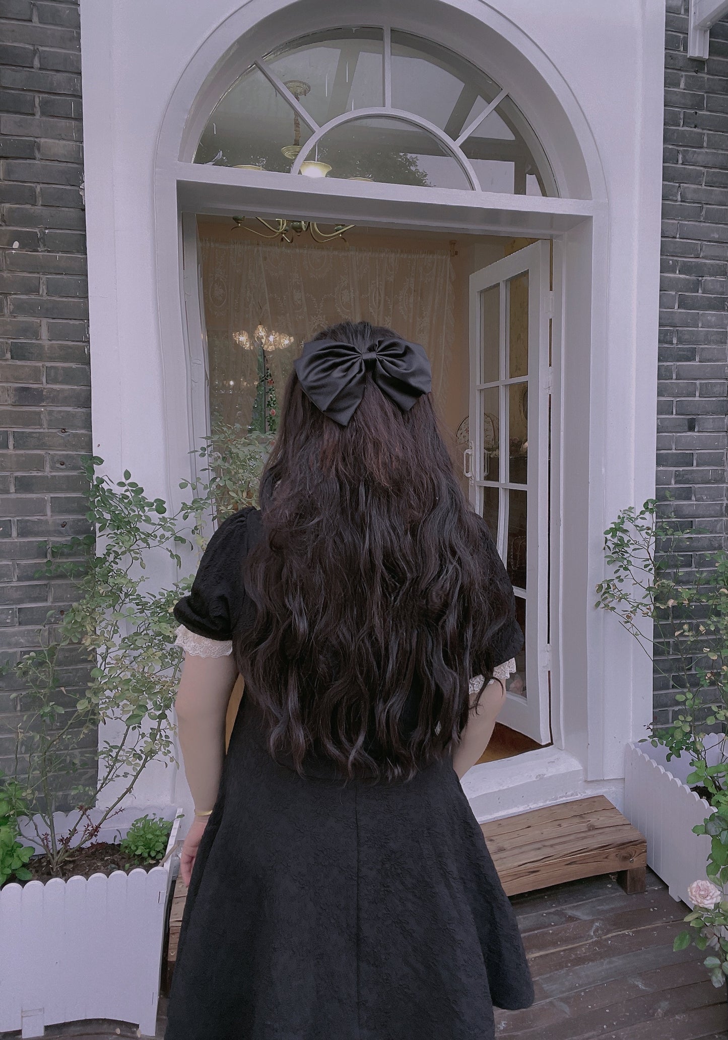 Plus Size Cute Sweet Lace Square Neck Little Black Dress - Sugarplum Store