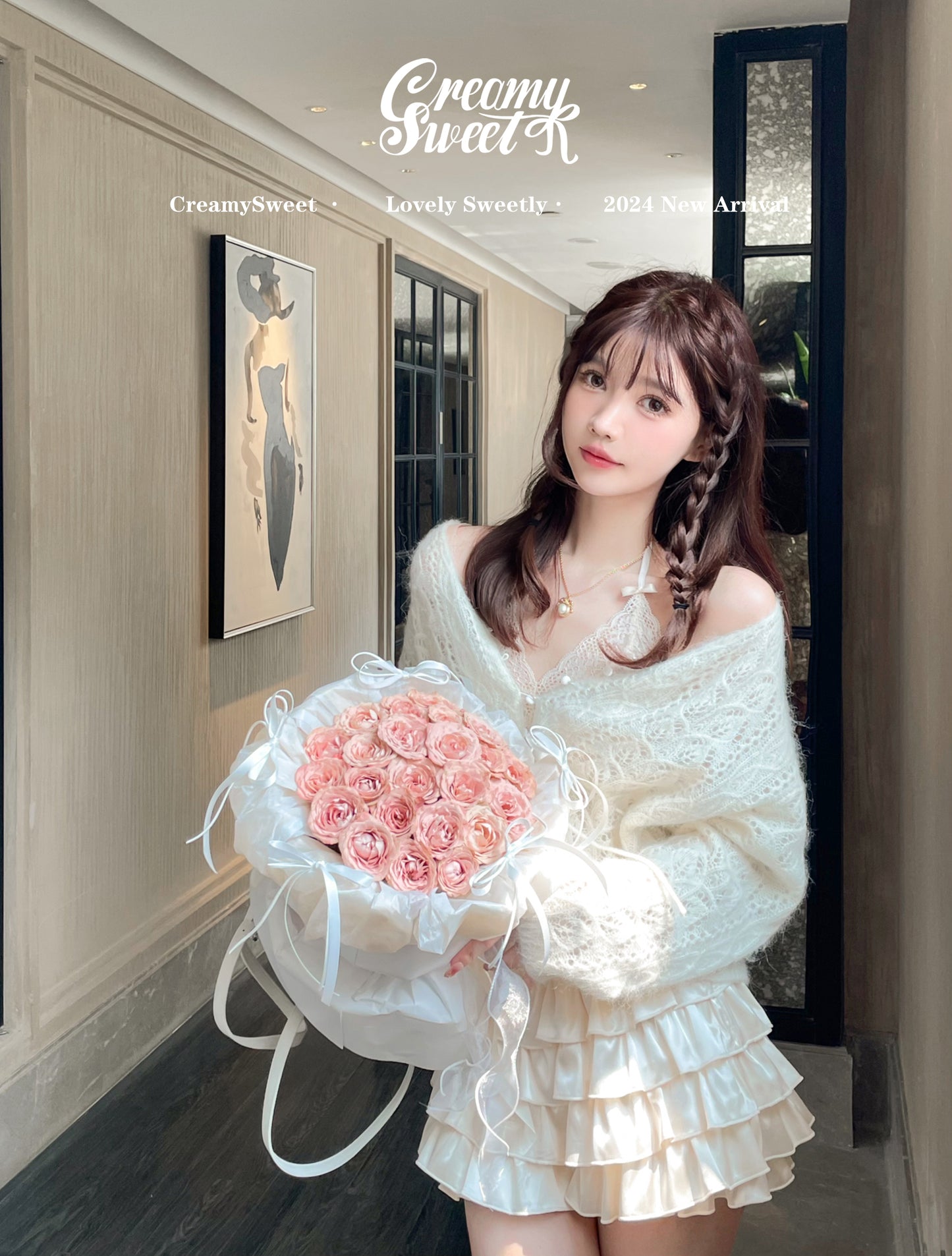 Creamy Cute Lazy Beauty White Lace Cami & Cardigan Two Piece Set - Sugarplum Store