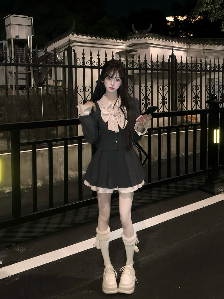 Creamy Cute Lost Paradise Gray Pink Dress - Sugarplum Store