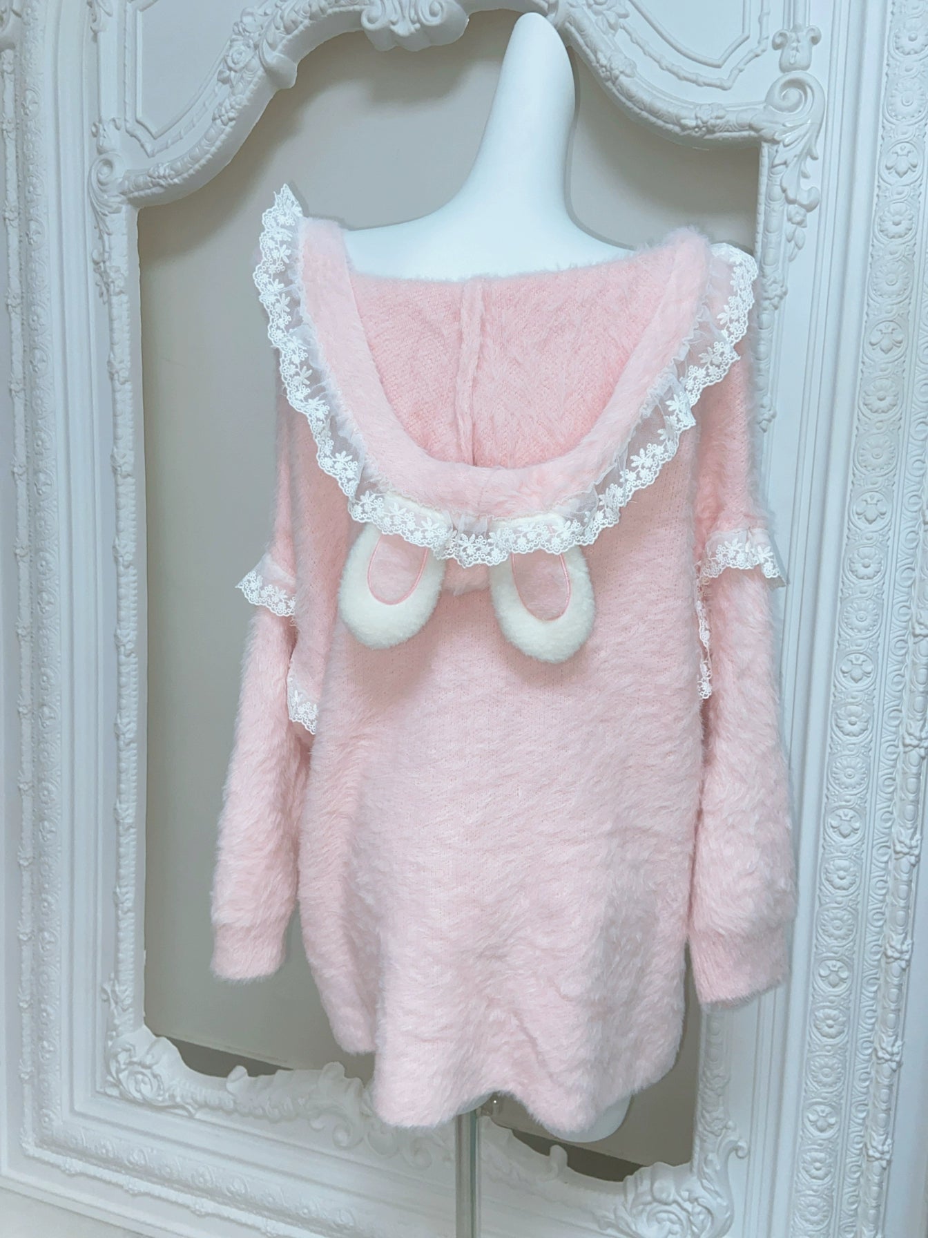 Candy Fairy Strawberry Rabbit Ears White Jacket - Sugarplum Store