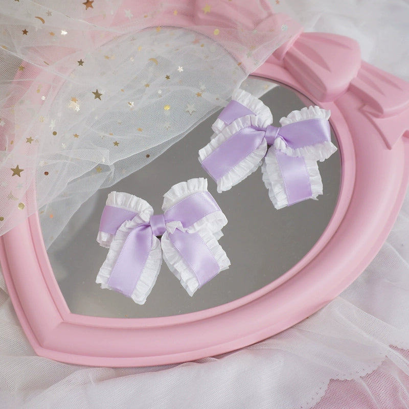 Candy Fairy Sweet Lace Pink Blue Yellow Purple Green Hair Clips Hair Accessories - Sugarplum Store