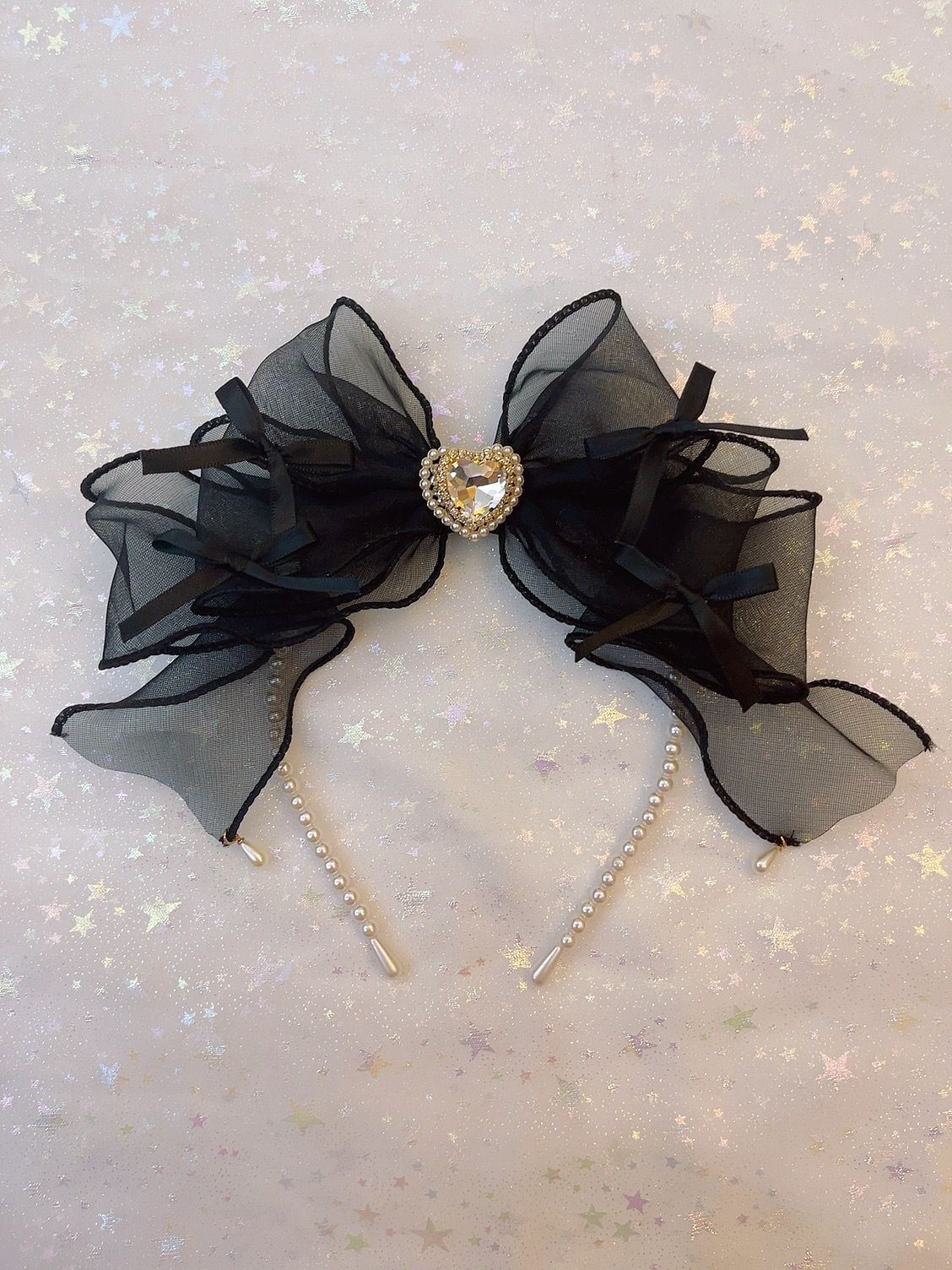 Sweetheart Princess Organza Pastel Pink Blue Yellow Black Headband Hairband Hair Accessories - Sugarplum Store