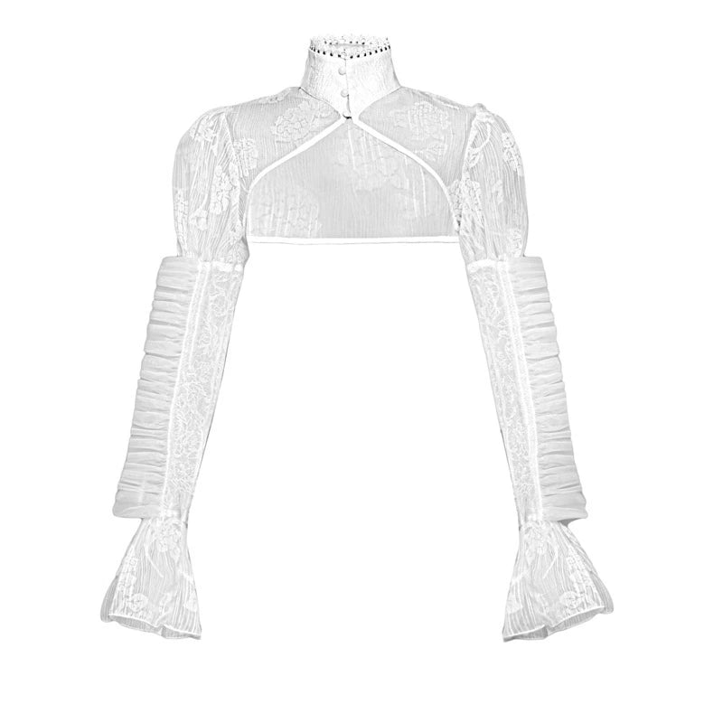 Blood Supply The White Doll Goth Princess Silver Cross Corset Four Piece Set - Sugarplum Store