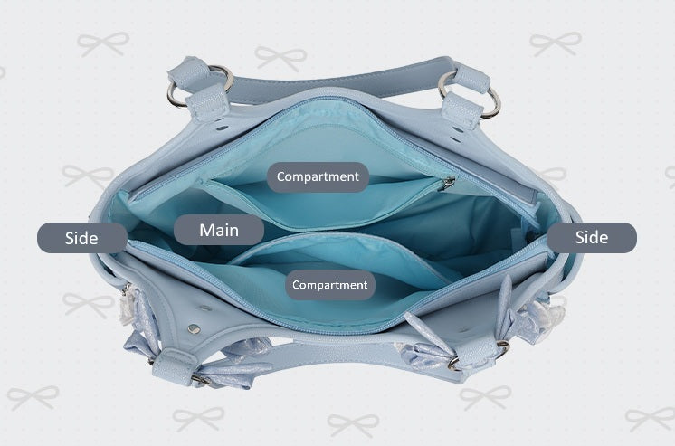 Banana Miracle Apron Lolita Black Silver Blue Messenger Bag - Sugarplum Store