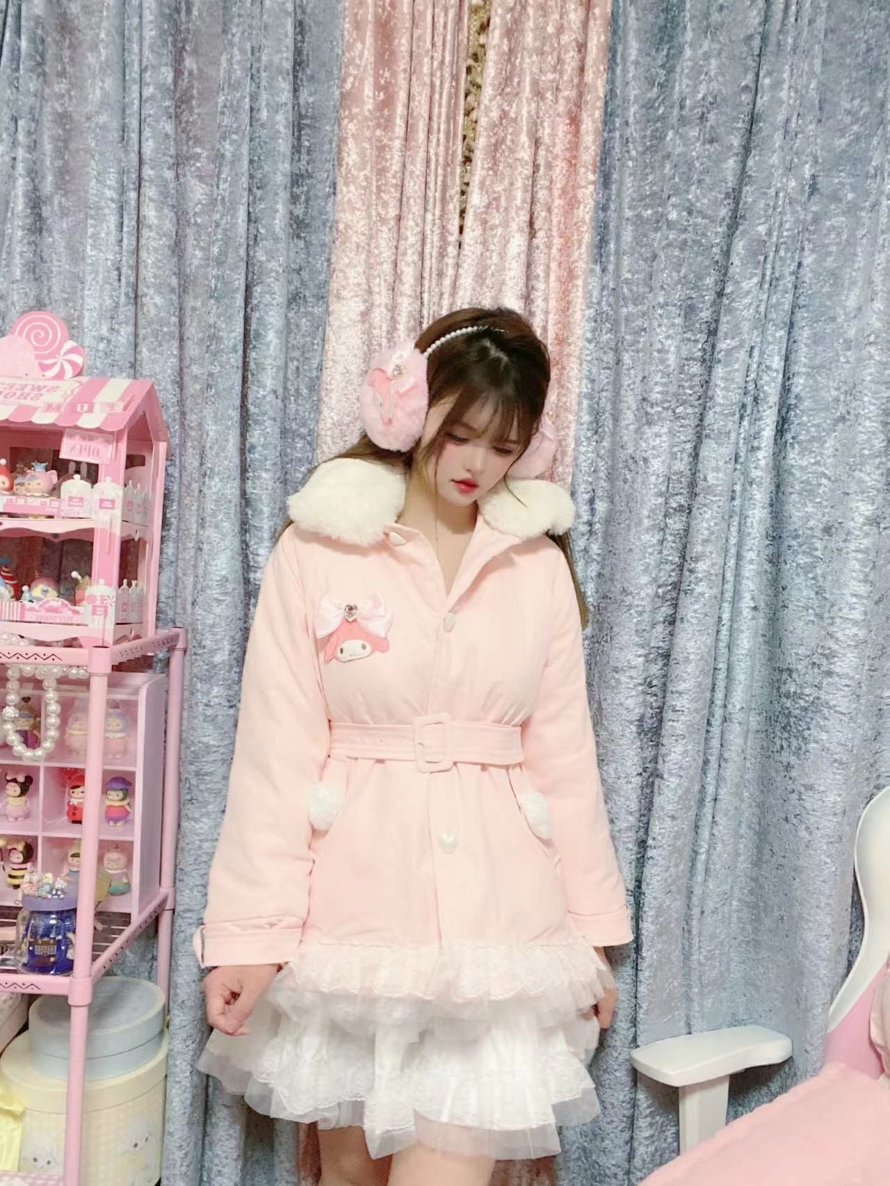 Sweetheart Princess Cartoon Melody Cinnamon Dog Purple Devil Pearl Winter Earmuffs - Sugarplum Store