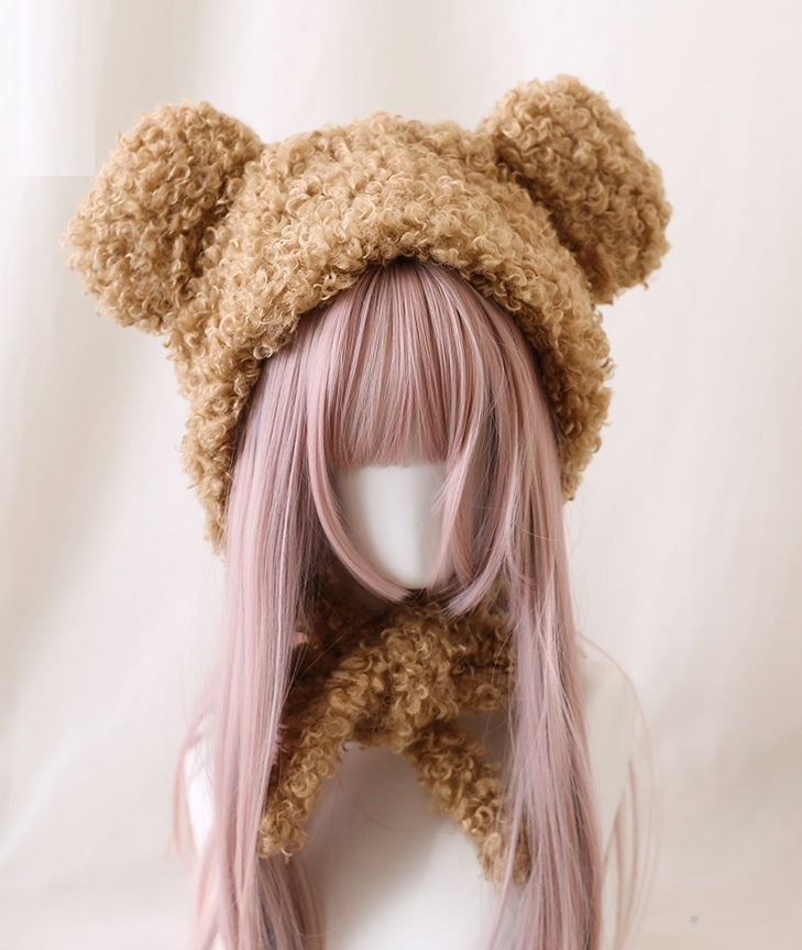 Sweet Teddy Bear Ears Plush Lolita Handmade Hats