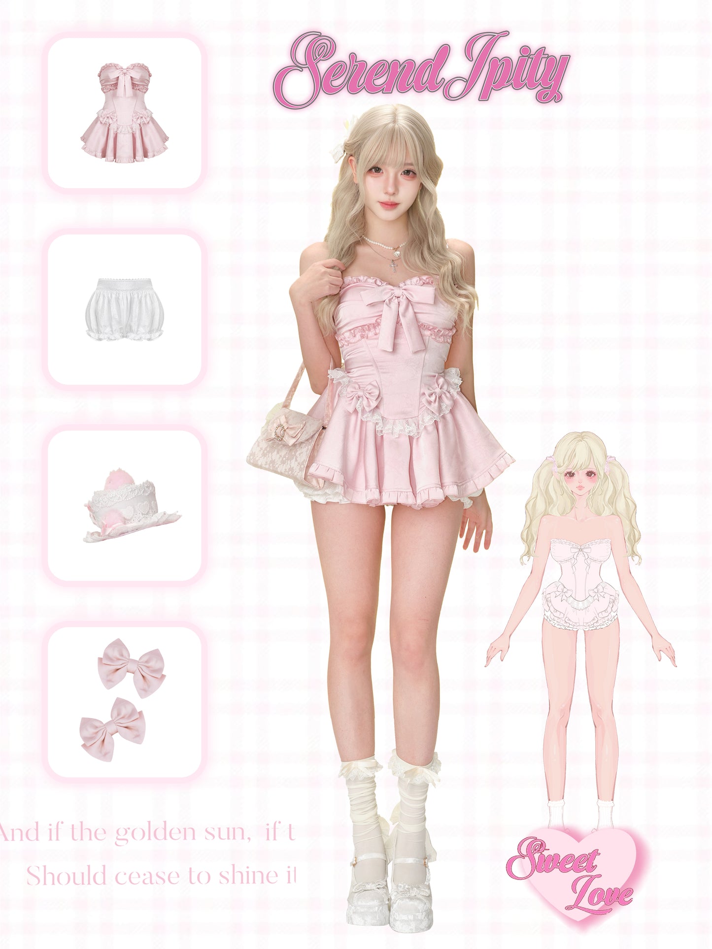 Serendipity Heiress Southern Pink Dress & Bloomers Two Piece Set - Sugarplum Store