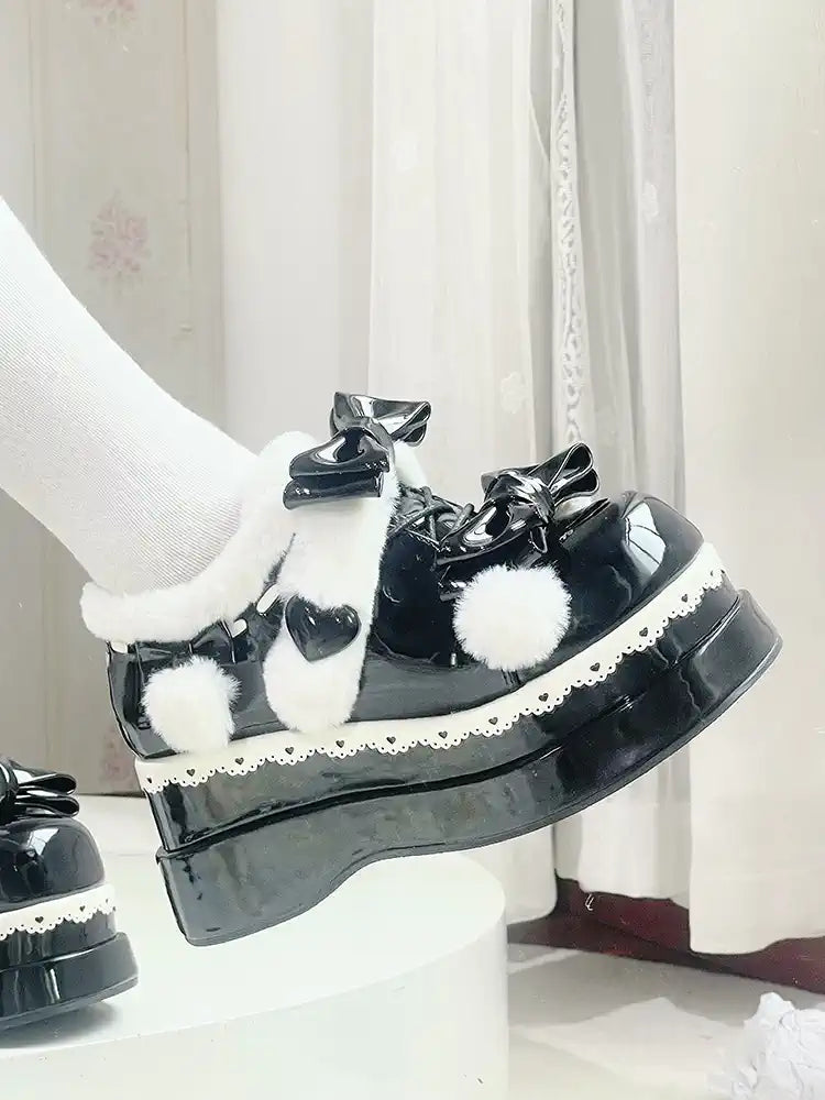 Moe Heart Edward Velvet Pink Cream Red Black Brown Snow Boots - Sugarplum Store