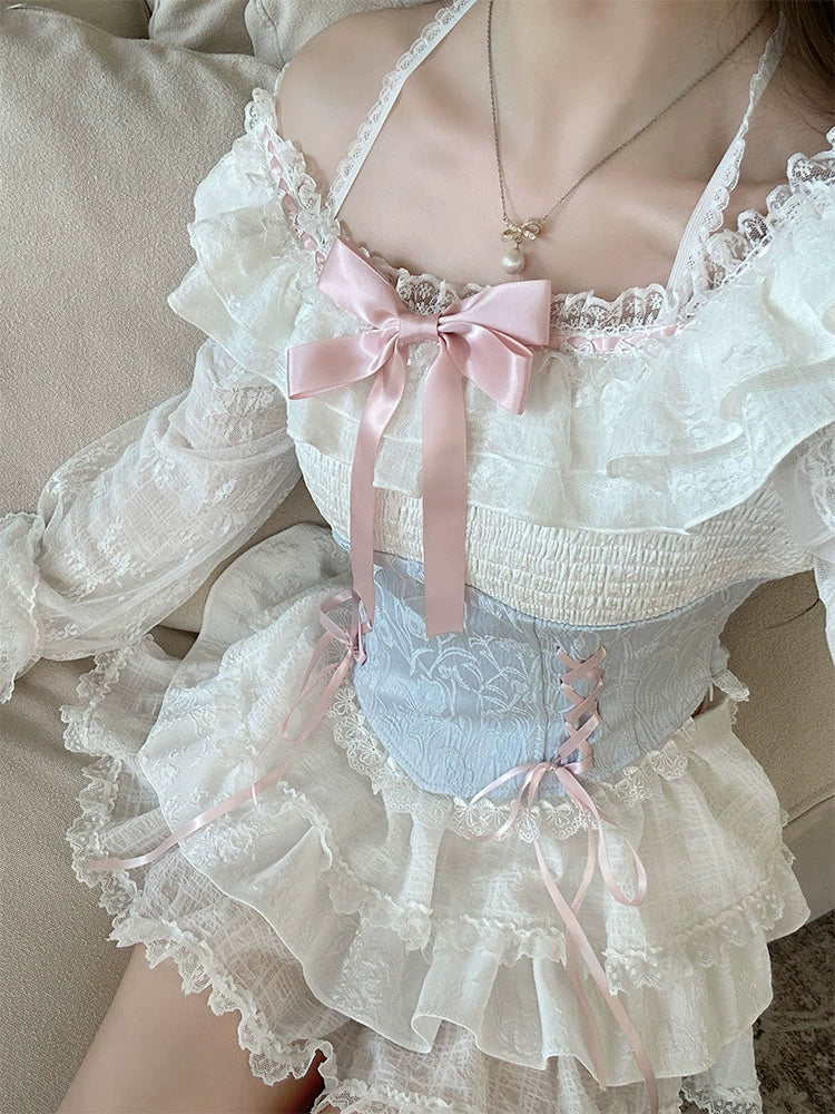 Coconut Princess White Top & Skirt Two Piece Set - Sugarplum Store