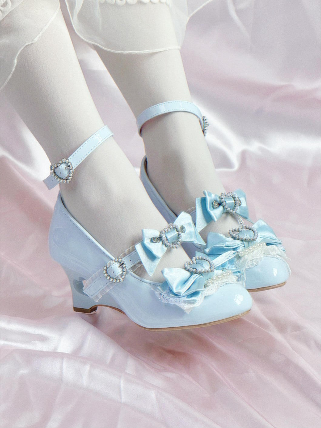Transfer Student Showa Oath Heart High Heels Shoes - Sugarplum Store