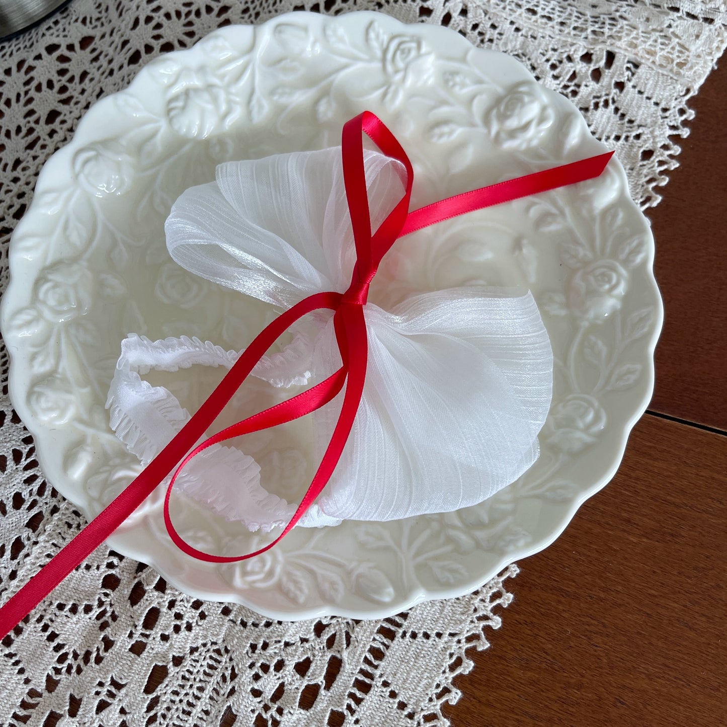 Noble Festival Pink Black Blue Red Lace Socks & Bear Garter - Sugarplum Store