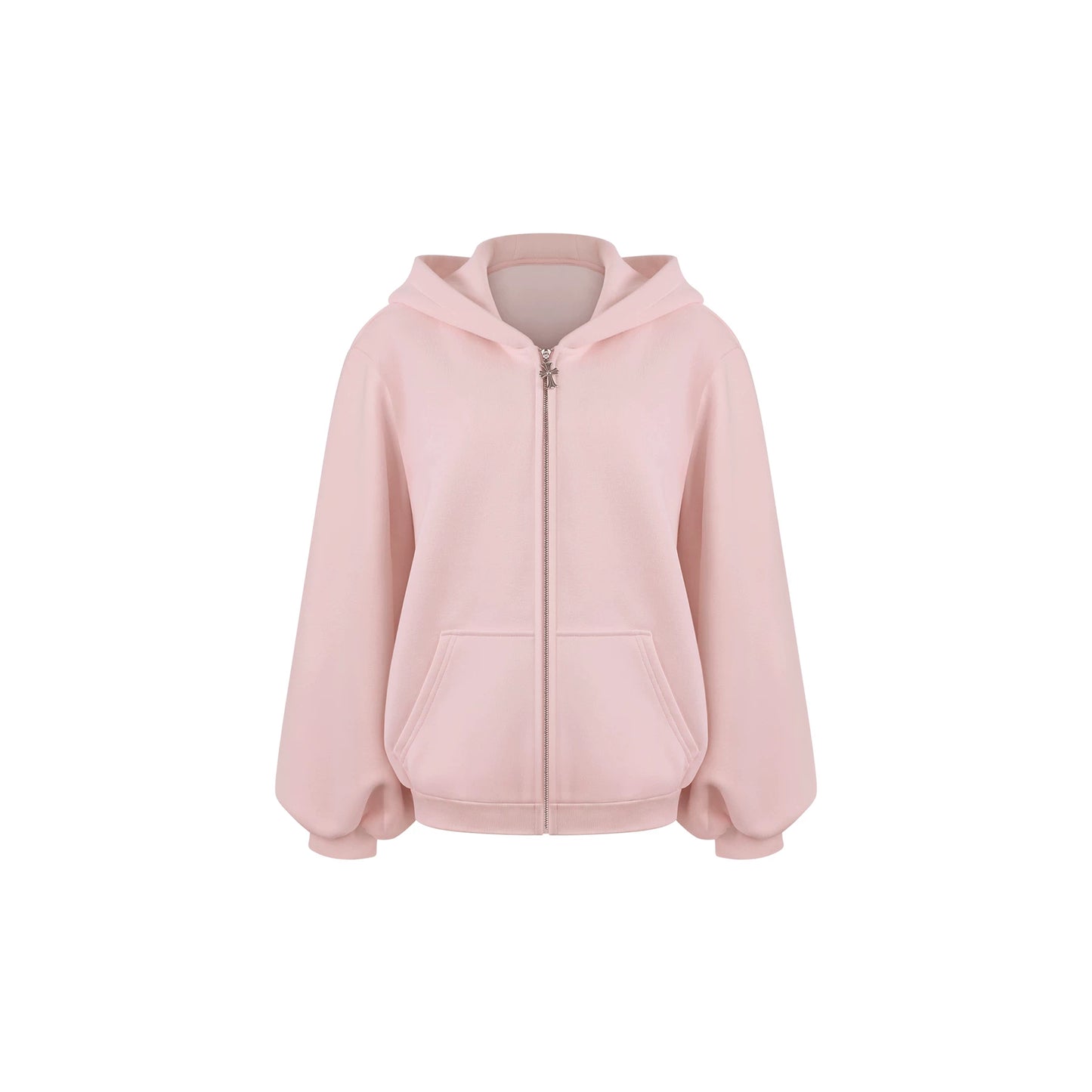 Pink hoodie on a white background