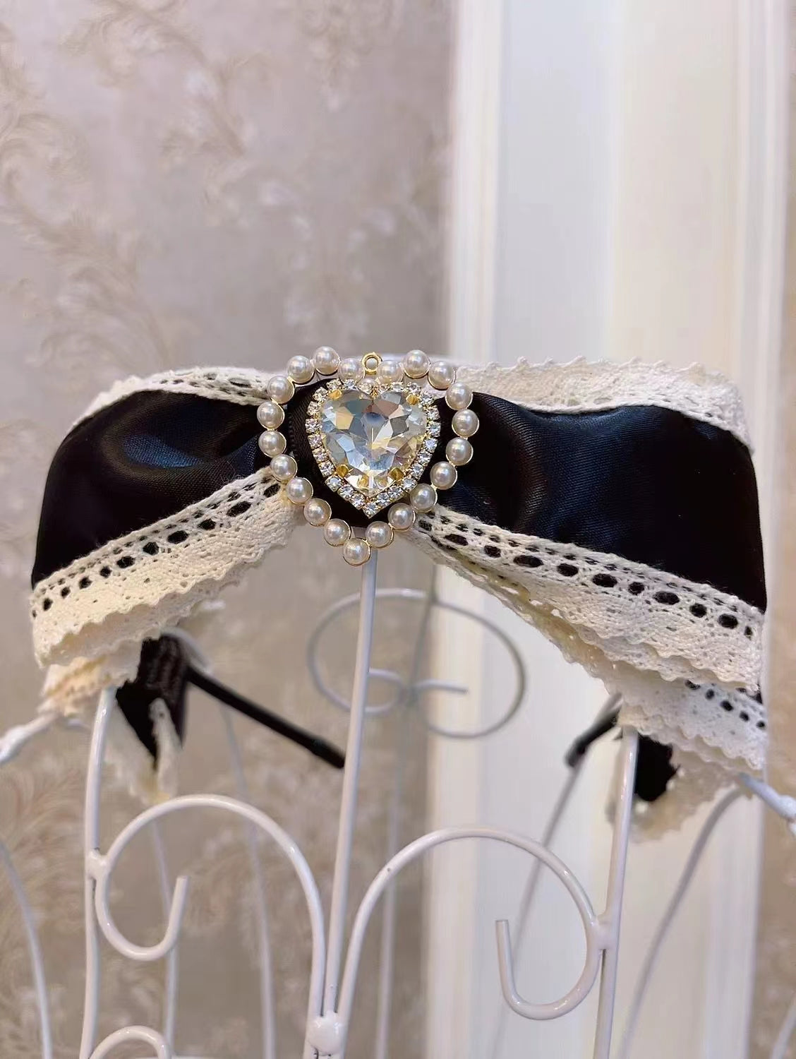 Sweetheart Princess Runaway Princess Heart Diamond Headband Hairband Hair Accessories - Sugarplum Store