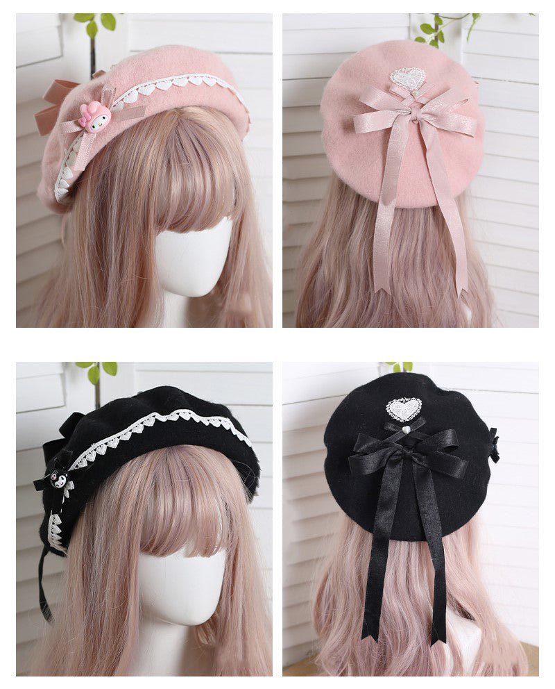 Winter Cute Mascot Beret Hat - Sugarplum Store