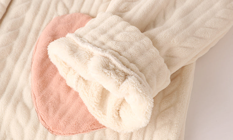 Rabbit Ears White Pink Winter Top & Pants Pajamas Sleepwear Set - Sugarplum Store