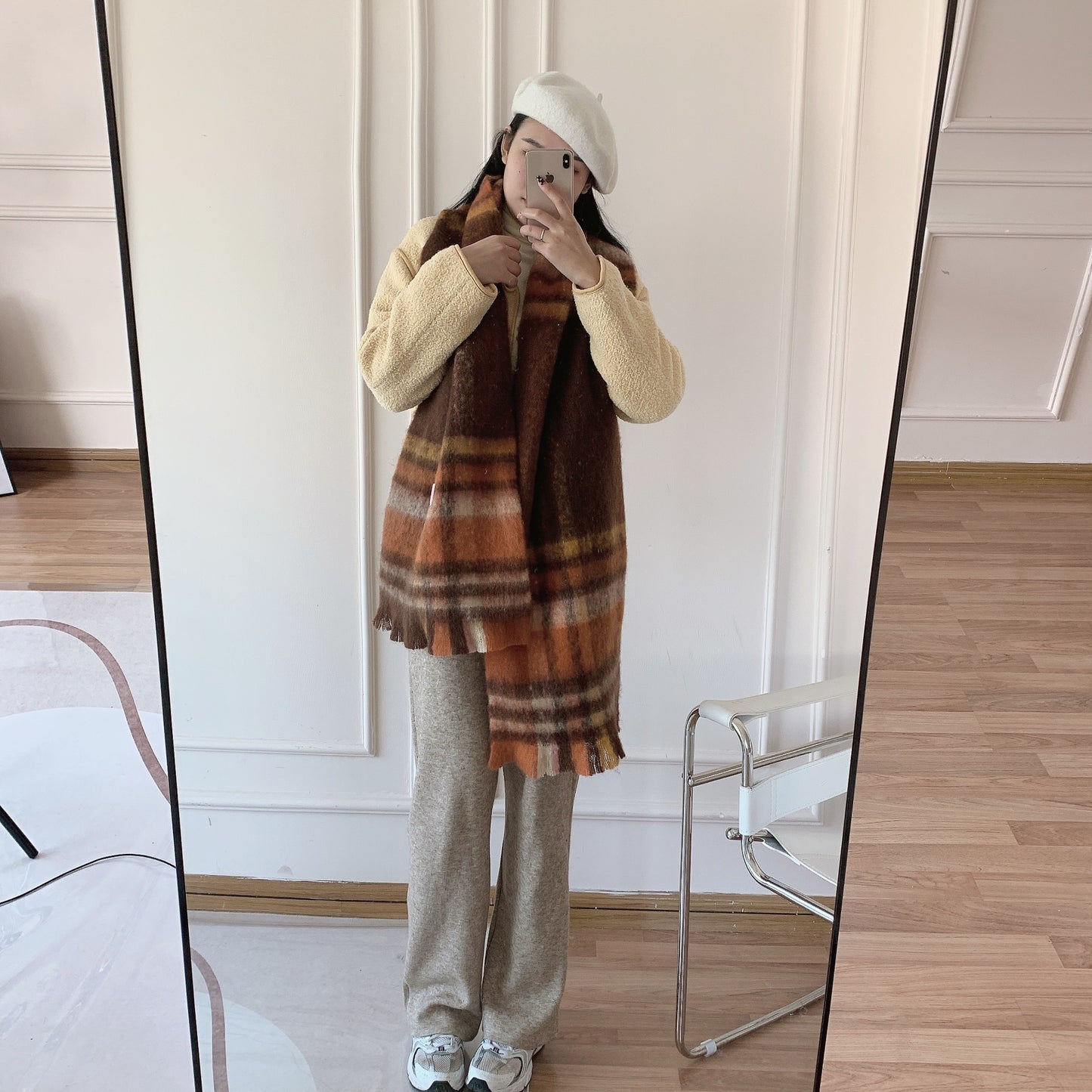 Sweet Plaid Cute Soft Pastel Shawl Scarf Scarves - Sugarplum Store