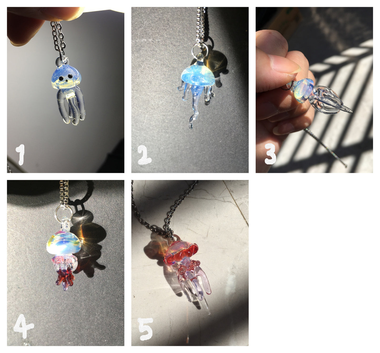 Pretty Crystal Transparent Handmade Jellyfish Ocean Power Energy Chains Necklace Pendant - Sugarplum Store