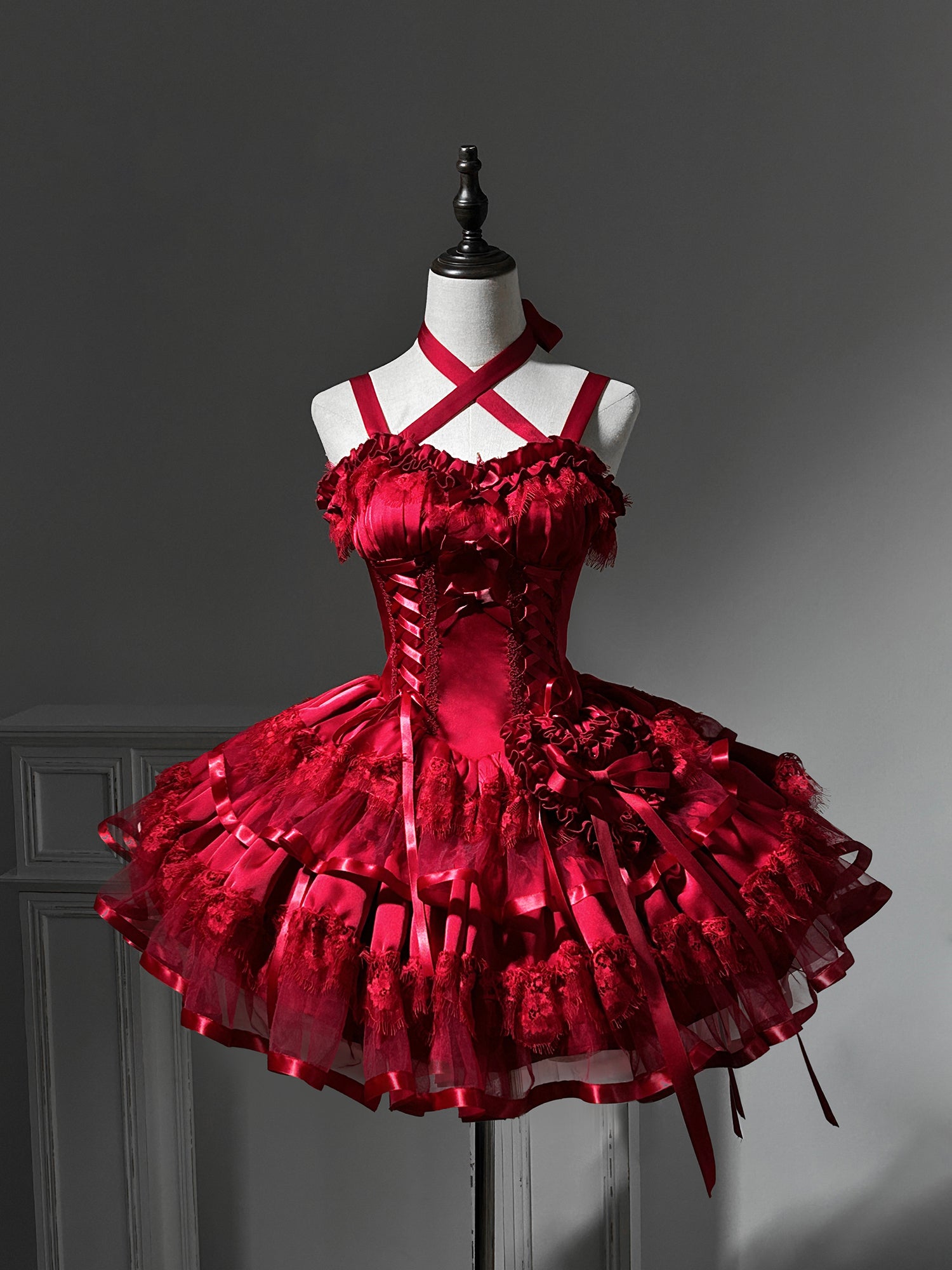 Sleepless Stars Midnight Ballet Red Lolita Dress  Sugarplum Store