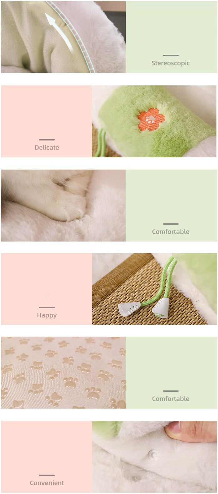 Japanese Flower Tatami Mat Bed with Warm Quit Cats Dogs Pets Beds