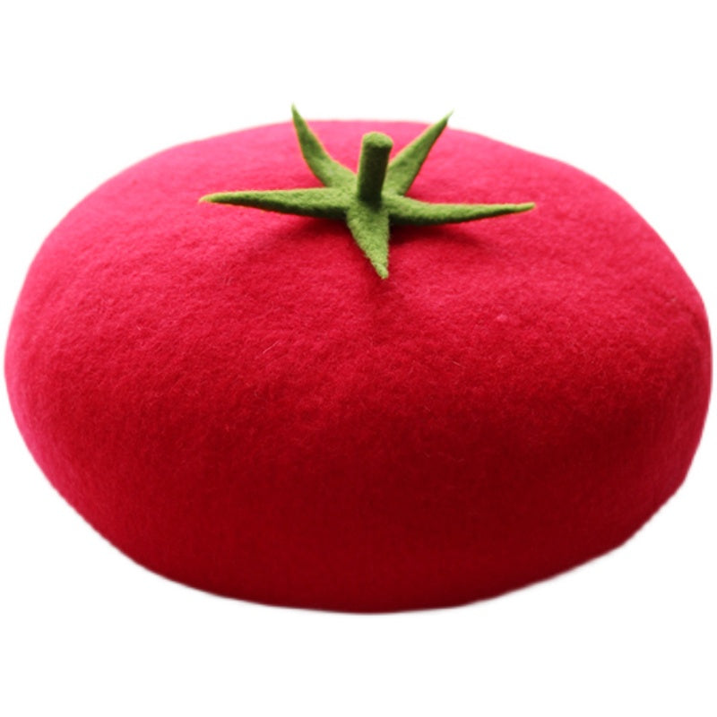 Cute Tomato Beret Hat