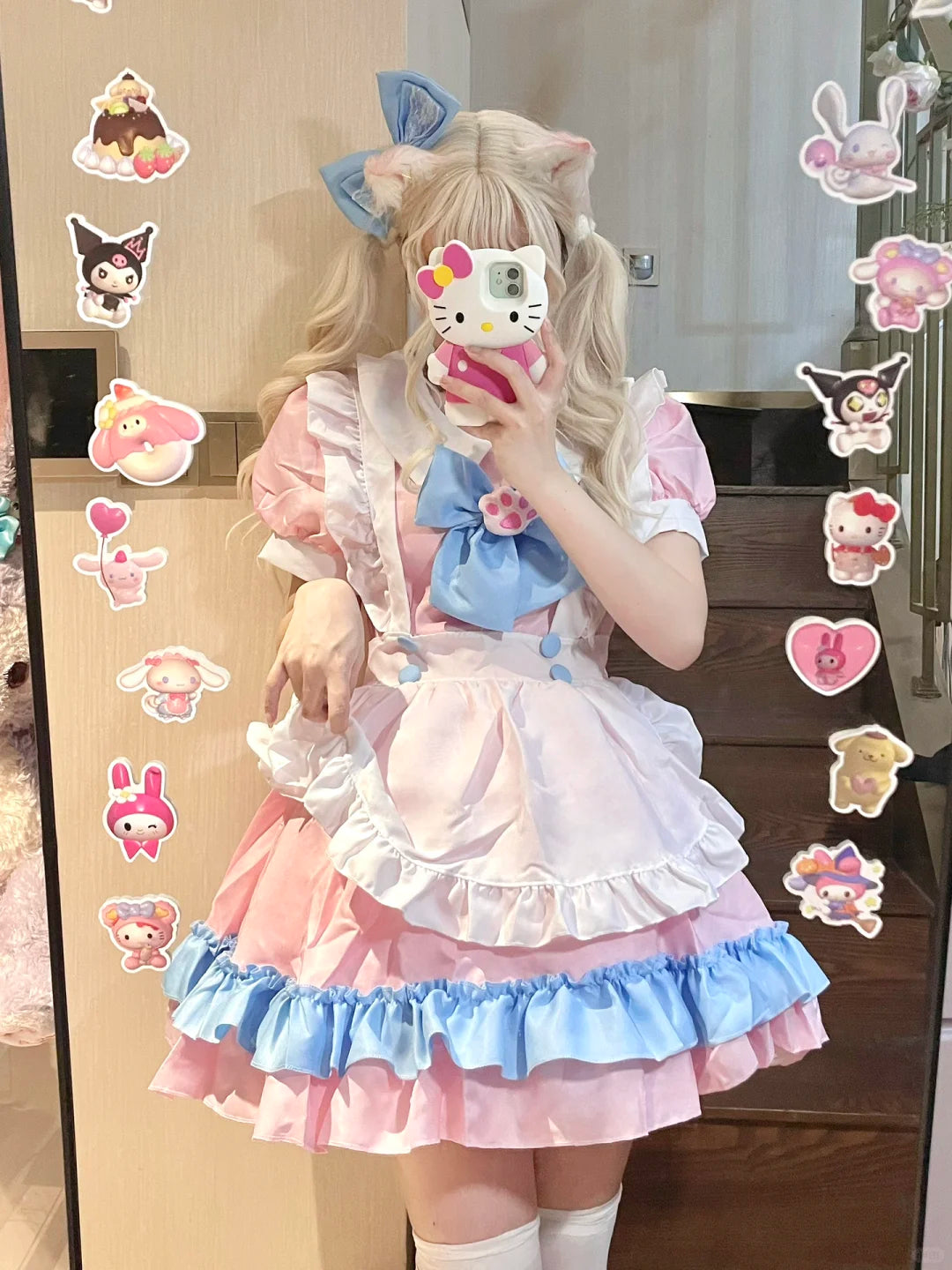 pink maid dress cosplay Pink Maid Dress Cosplay Costume