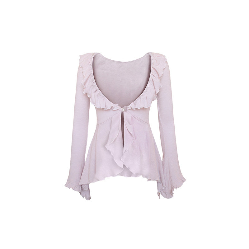 Serendipity Dessert Series Taro Chocolate Cami Purple Cardigan Skirt Three Piece Set