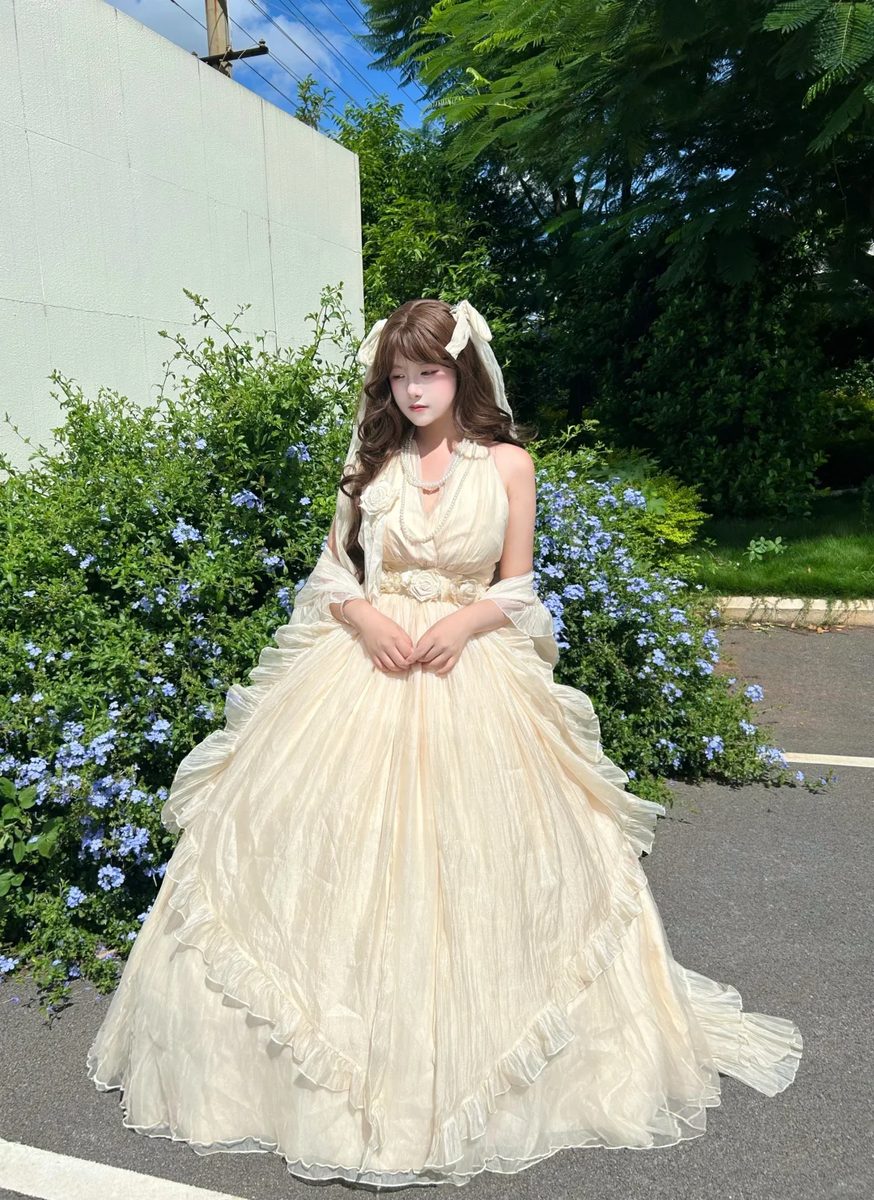 white christmas dresses For Life Venus Goddess Cream Gown Prom Dress – Sugarplum Store