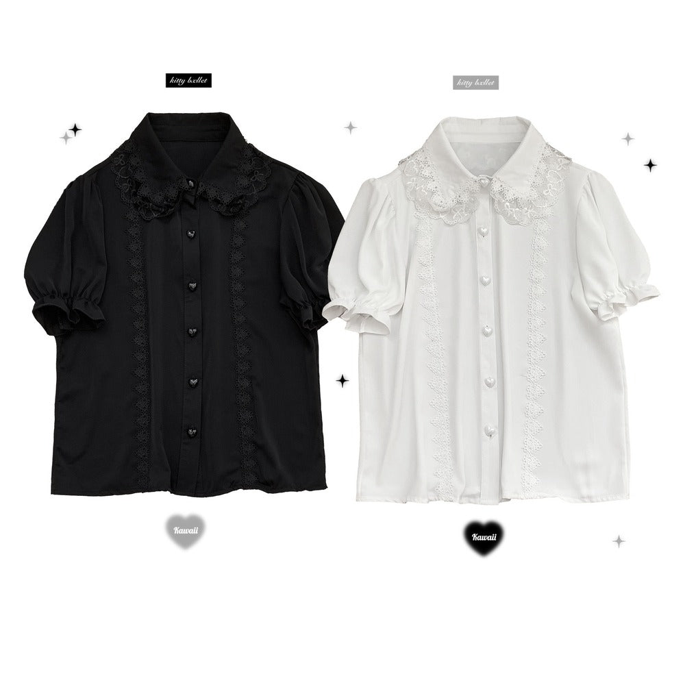 Kitten Bullet Heart Desire Blouse Top
