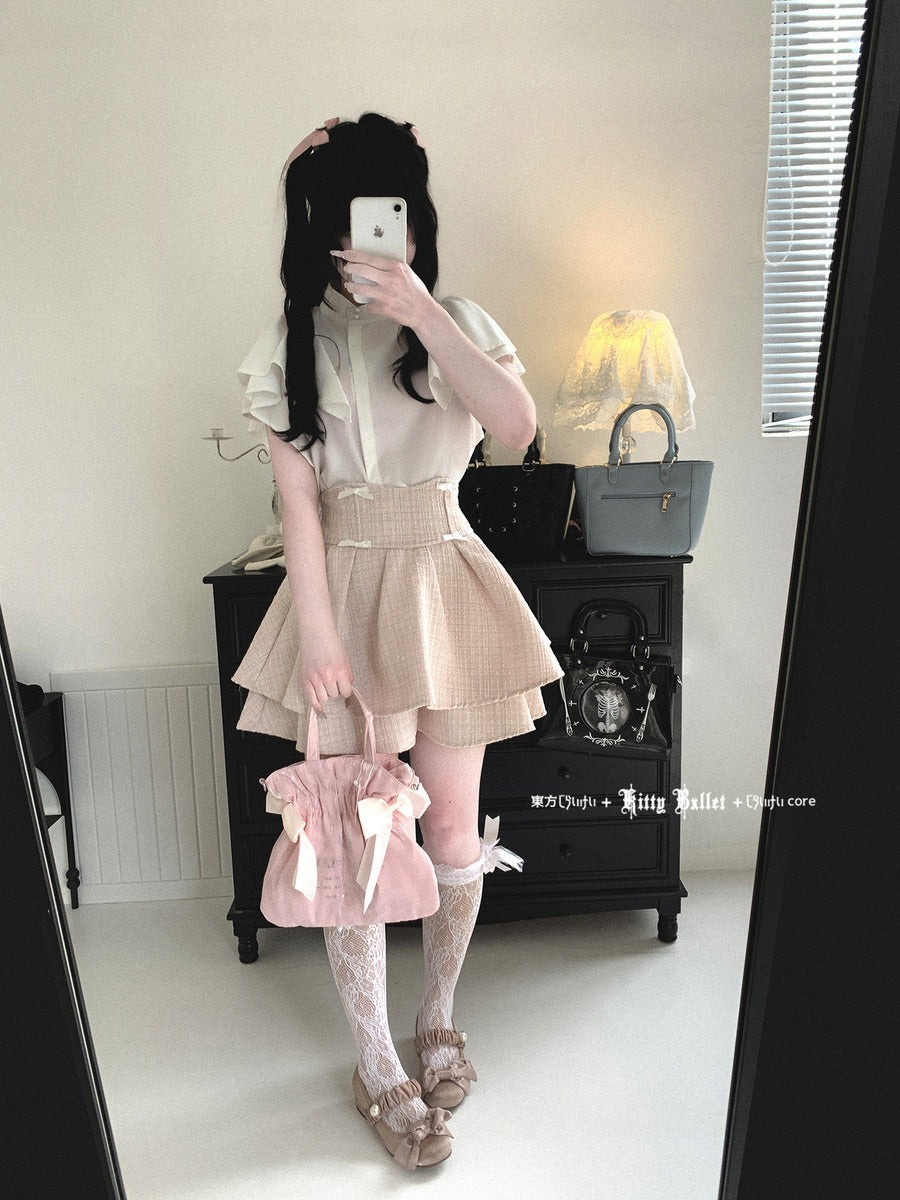 Kitten Bullet Love Fragrance Black Pink Skirt