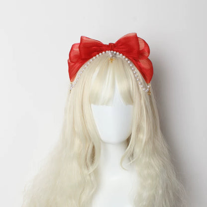 Little Key Organza Pearl Lolita Hairband