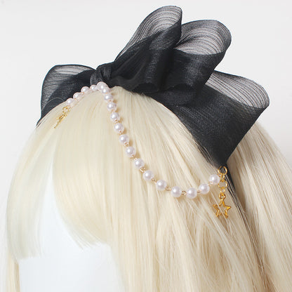 Little Key Organza Pearl Lolita Hairband