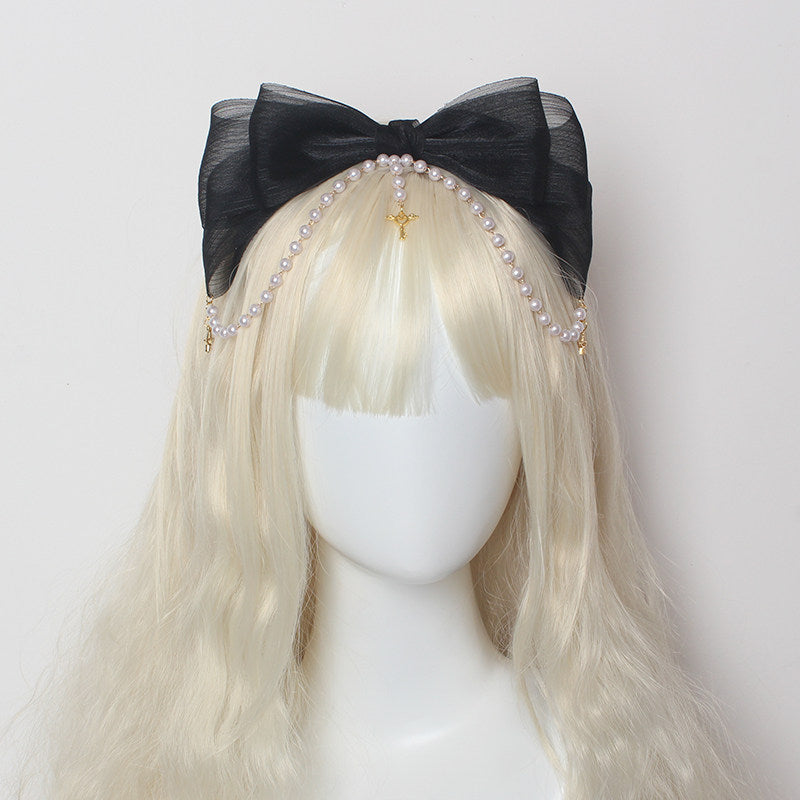 Little Key Organza Pearl Lolita Hairband