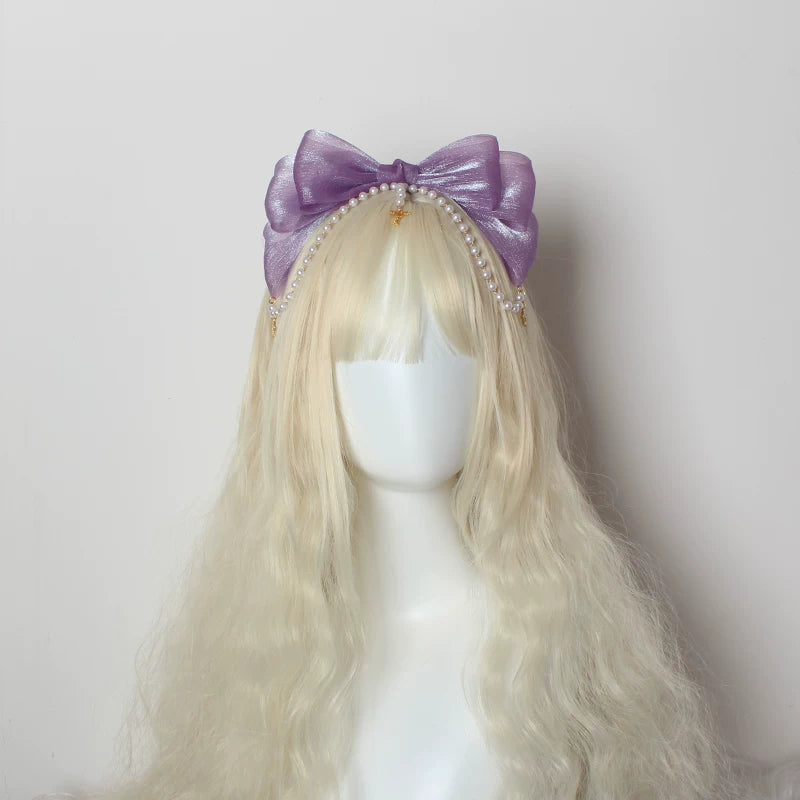 Little Key Organza Pearl Lolita Hairband
