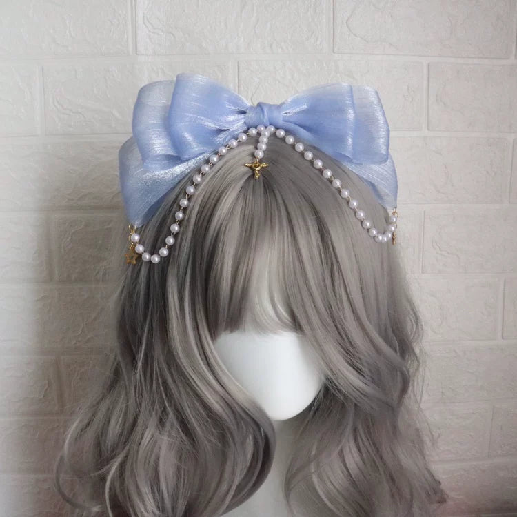 Little Key Organza Pearl Lolita Hairband