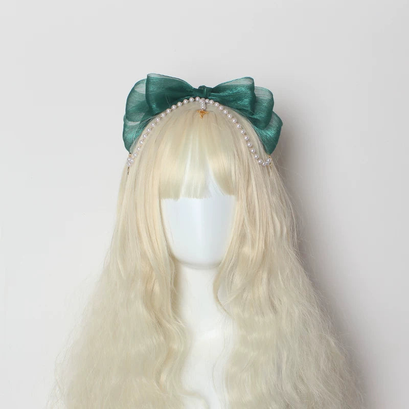 Little Key Organza Pearl Lolita Hairband