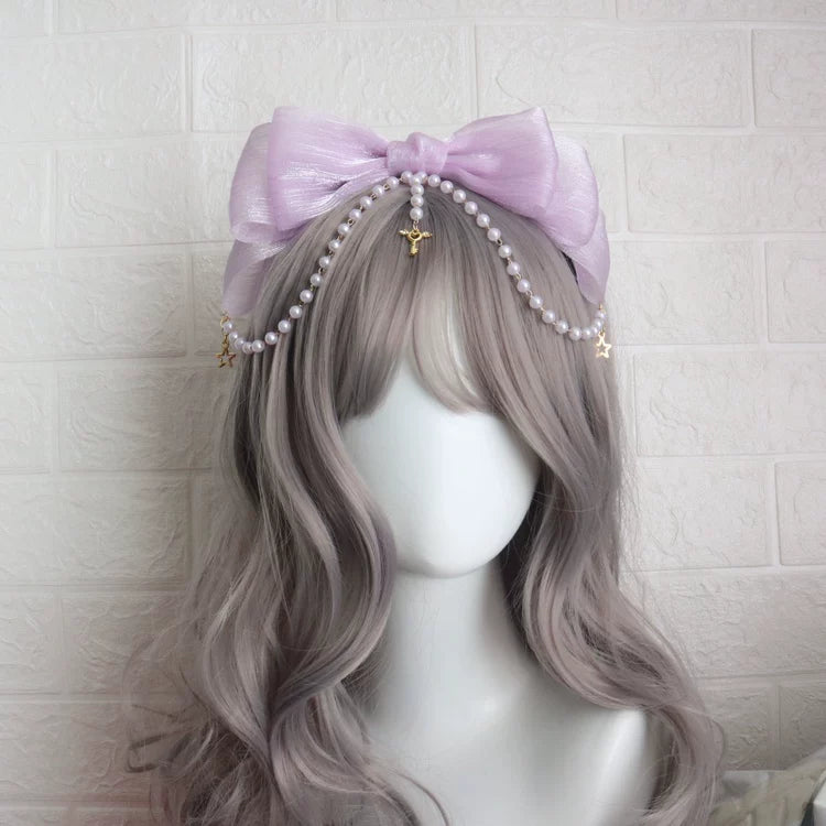Little Key Organza Pearl Lolita Hairband