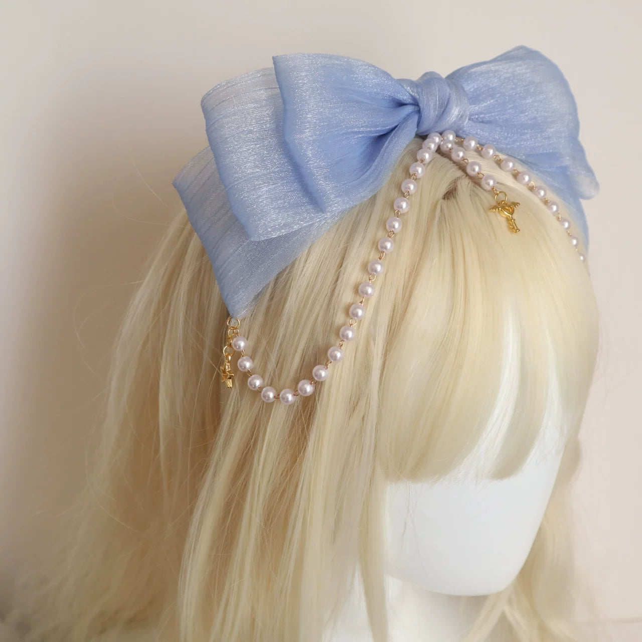 Little Key Organza Pearl Lolita Hairband