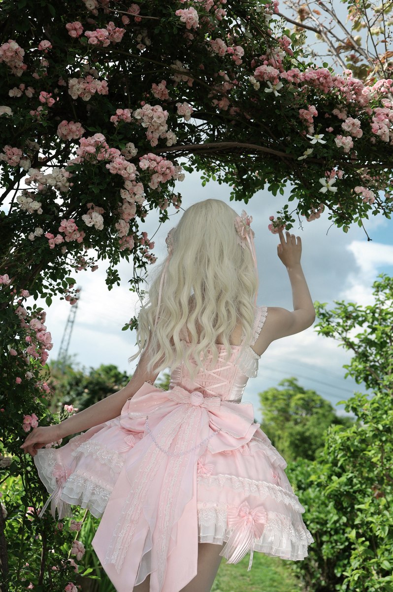 BUYEE公式アカウント11 LO360 lolita Lolicat Love Knot Yarn Pink Blue Green Purple Lolita Dress
