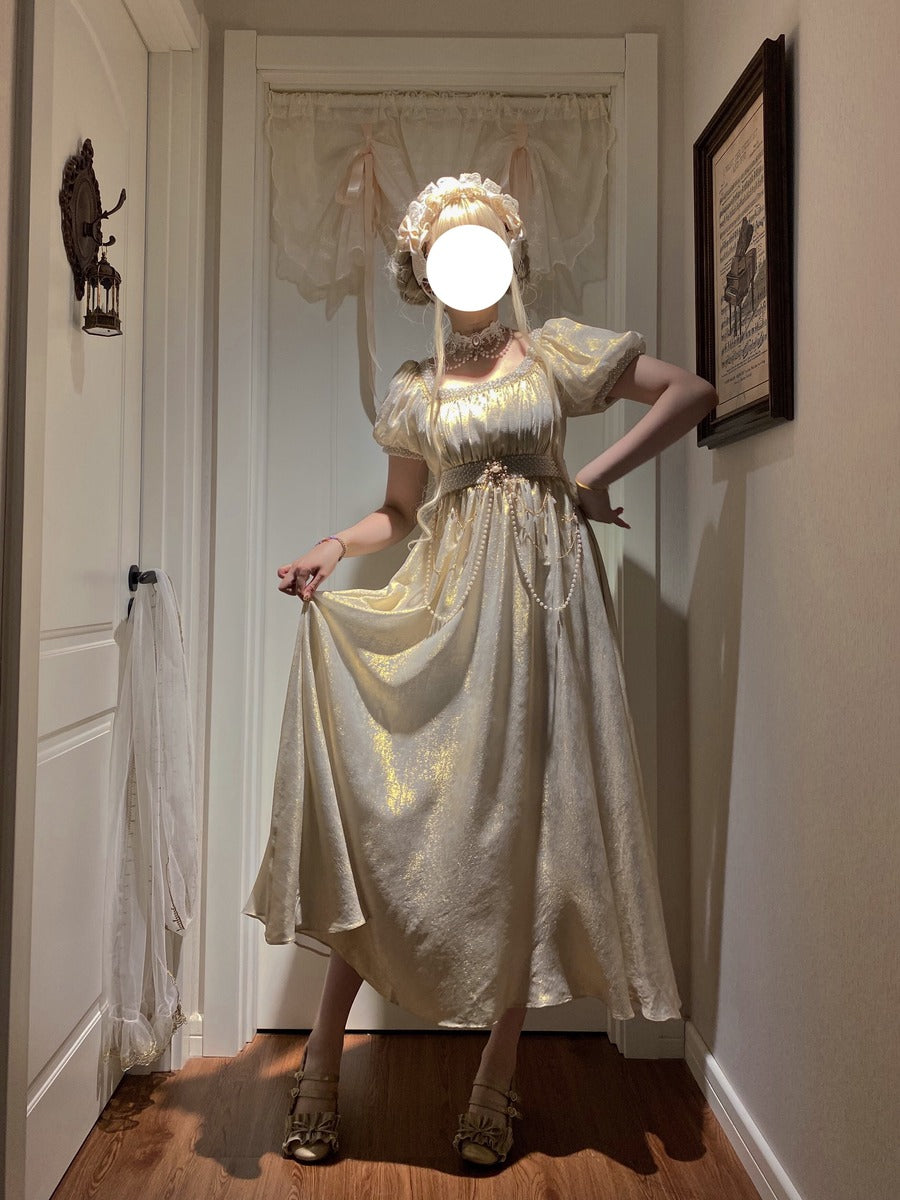 Moonlight Amber Fairy Court Regency Dress  Sugarplum Store