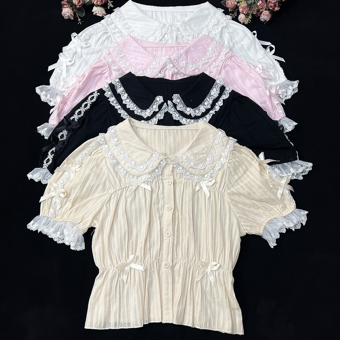 Hibscus Lolita EGL Lace Doll Collar Inner Shirt Blouse - Sugarplum Store