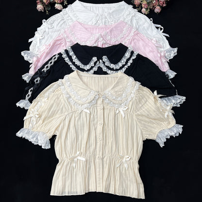 Hibscus Lolita EGL Lace Doll Collar Inner Shirt Blouse - Sugarplum Store