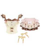 Sadie Top Sugarplum Sparkle Stripe Bitsy