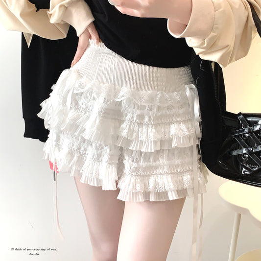 Dormir Doll Falling Girl Lace White Black Ruffle Skirt - Sugarplum Store