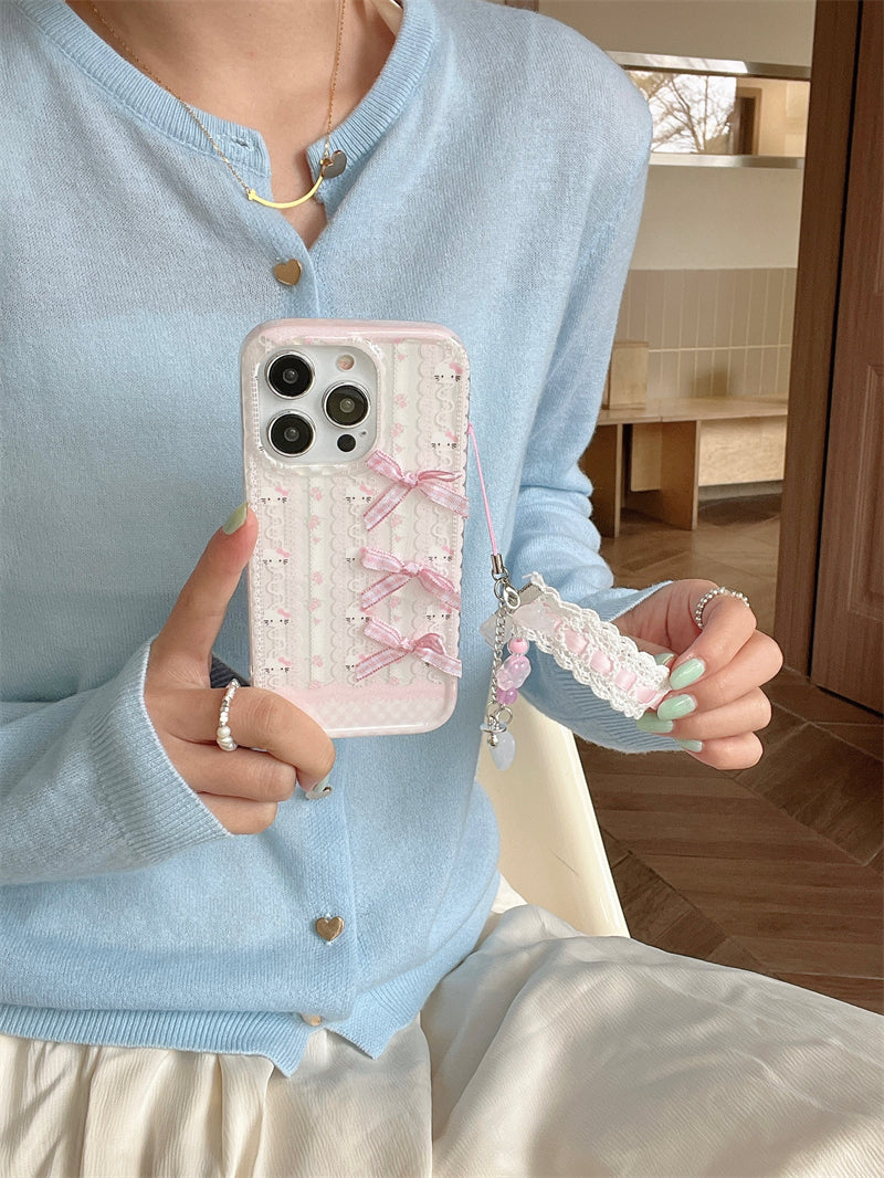 Kitty Striped Pink Blue Bow Coquette Phone Case Charm Strap Chain Sugarplum Store Kitty Striped Pink Blue Bow Coquette Phone Case Charm Strap Chain Sugarplum Store